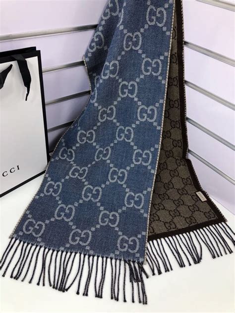 gucci nikky scarf monogra|GG jacquard knit scarf with tassels .